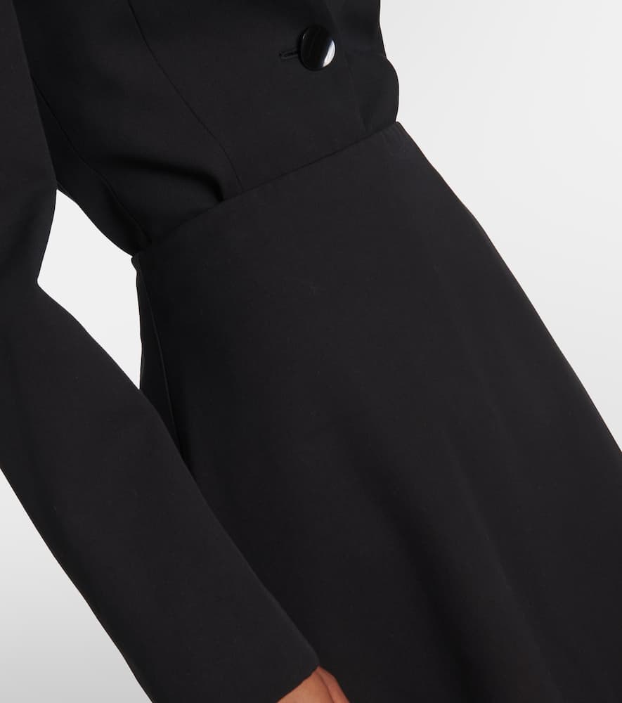 Skye cotton and wool midi skirt