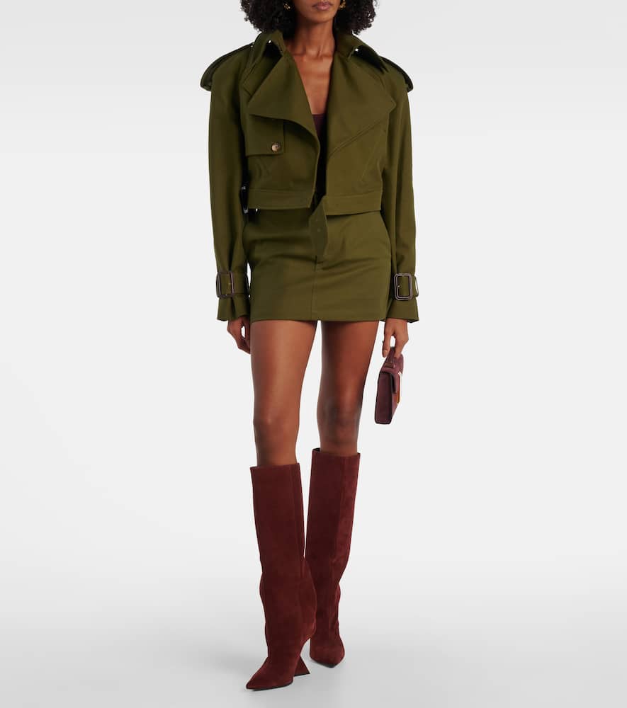 Wardrobe. NYC High-rise cotton miniskirt