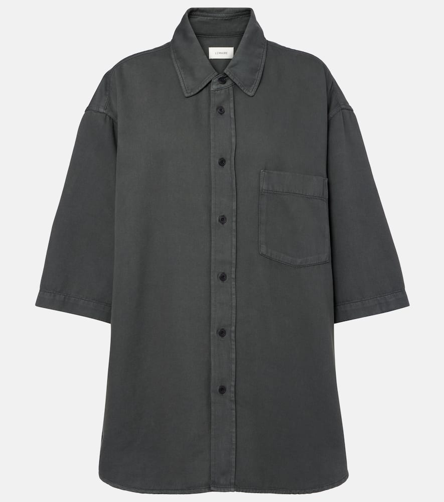 Oversized denim shirt