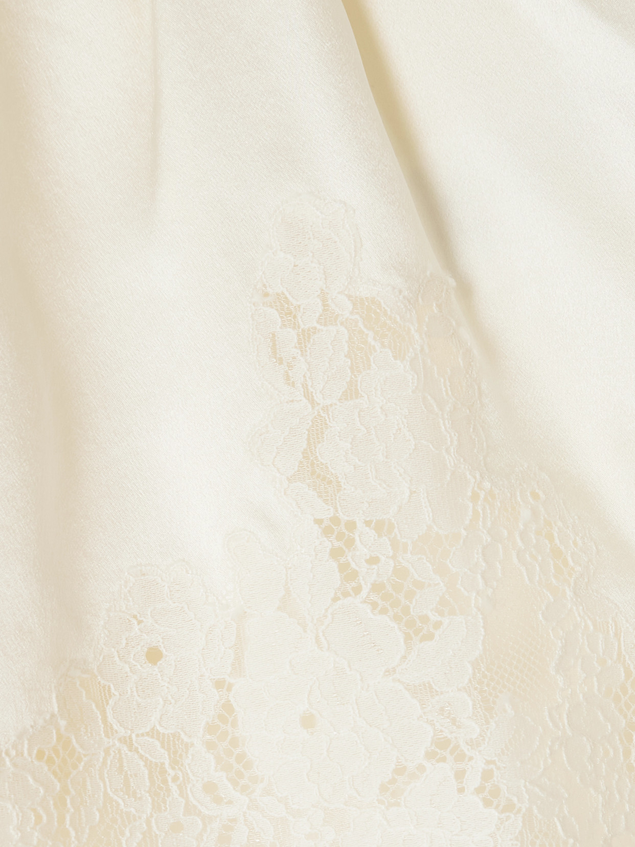 Iona Lace-trimmed Silk-satin Shorts - Cream
