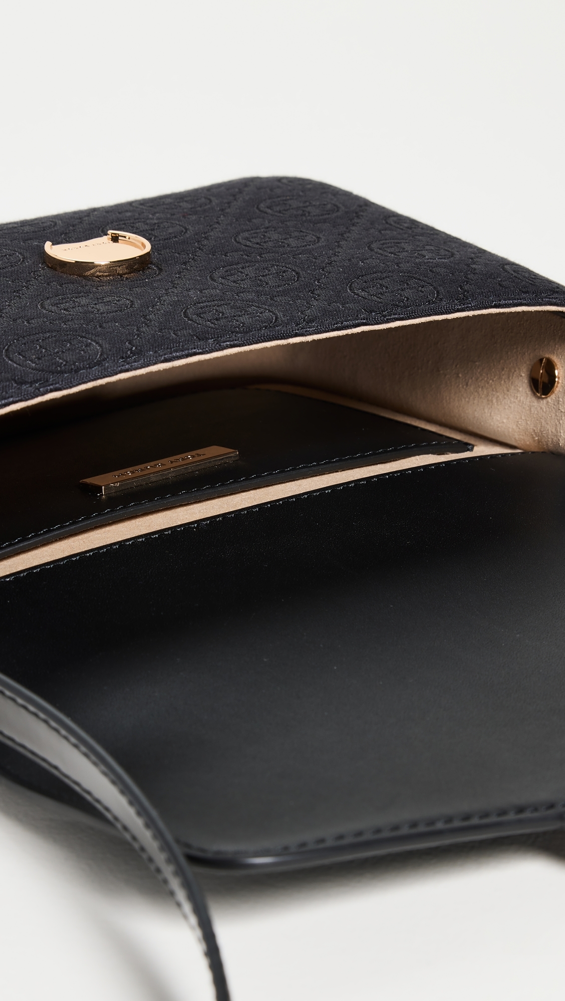 Robinson T Monogram Convertible Shoulder Bag Black One Size