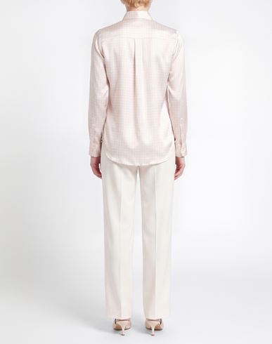 Woman Shirt Cream Size 2 Silk, Elastane
