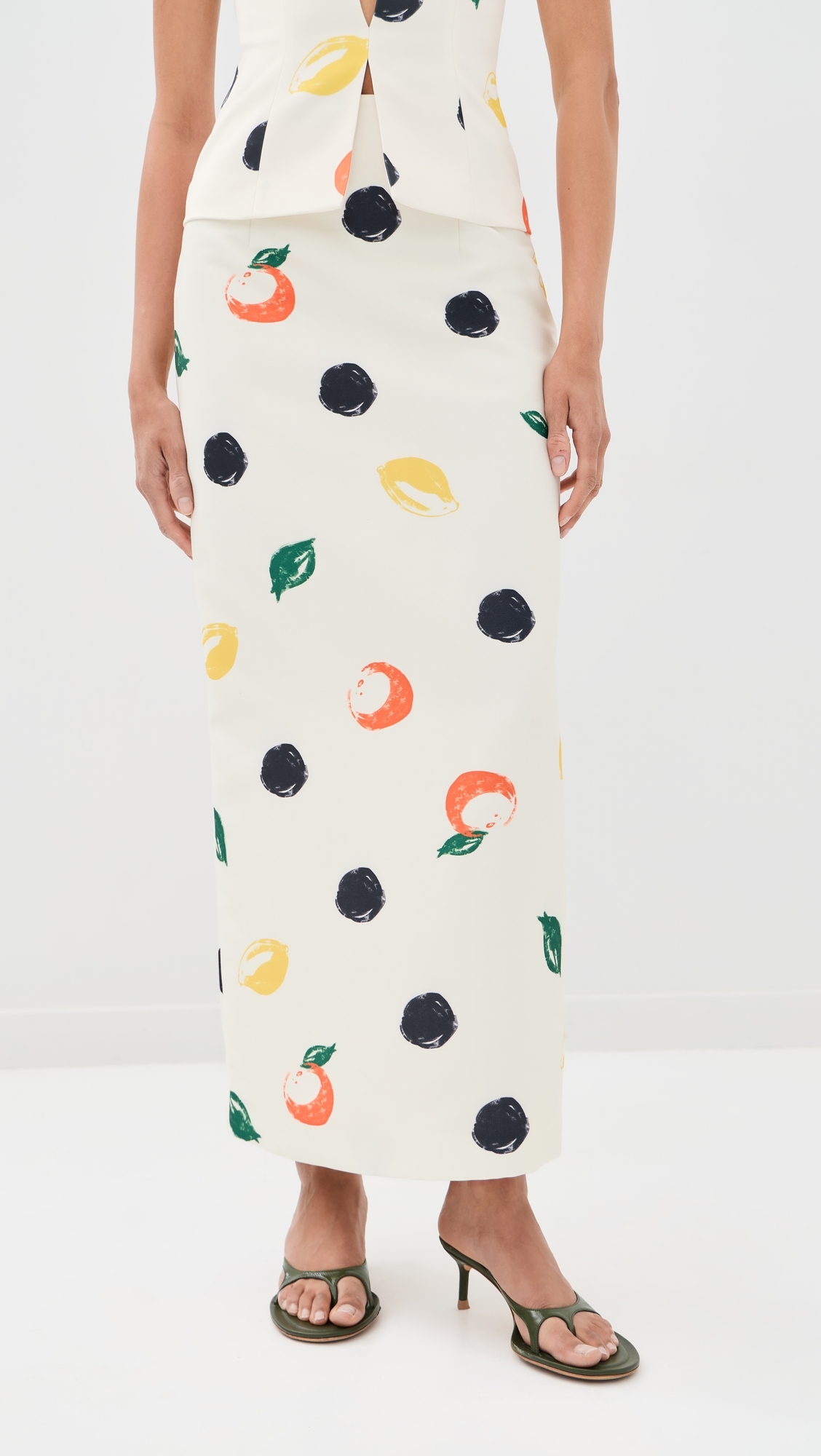 Quinn Maxi Skirt Citrus Spots
