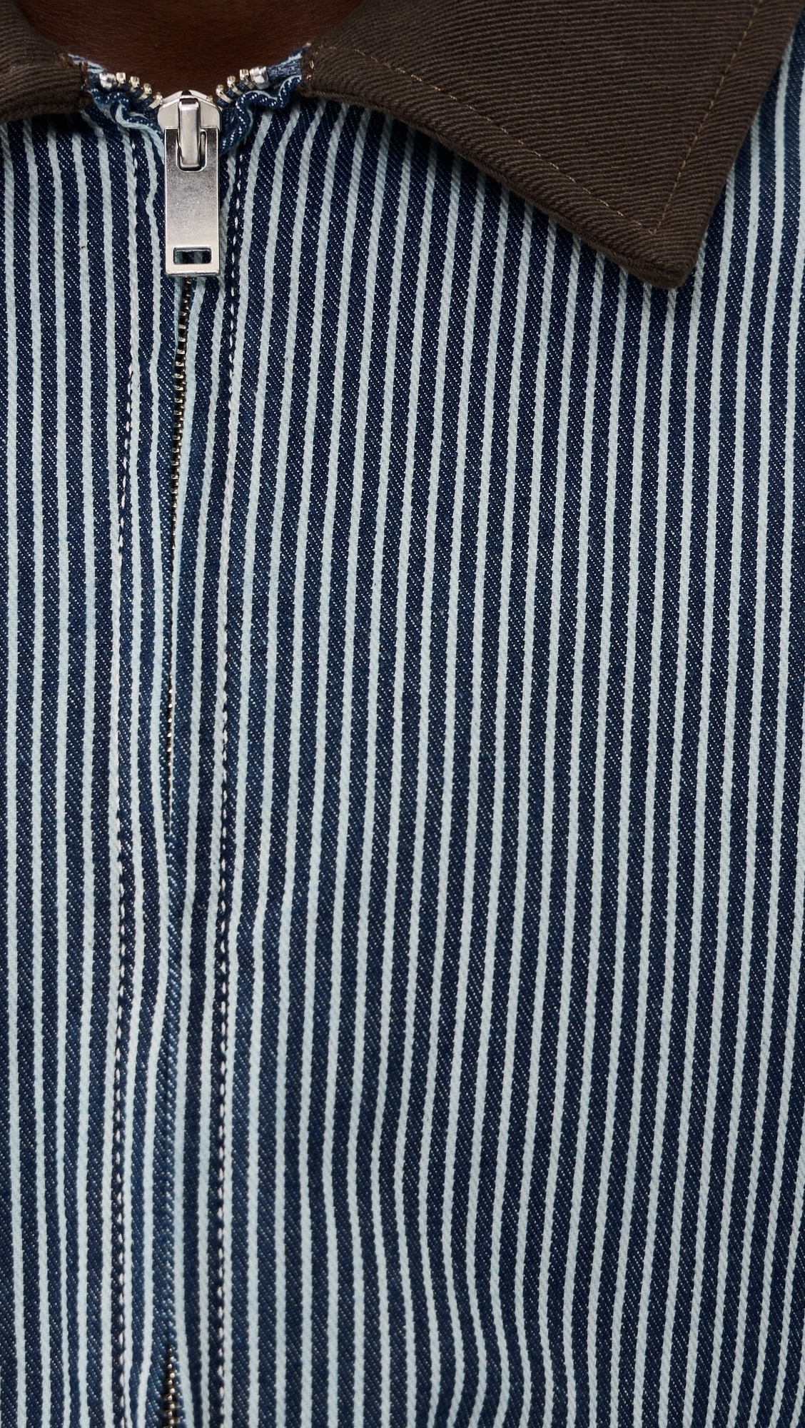 Robert Striped Denim Jacket Dark Navy