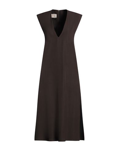Woman Midi dress Dark brown