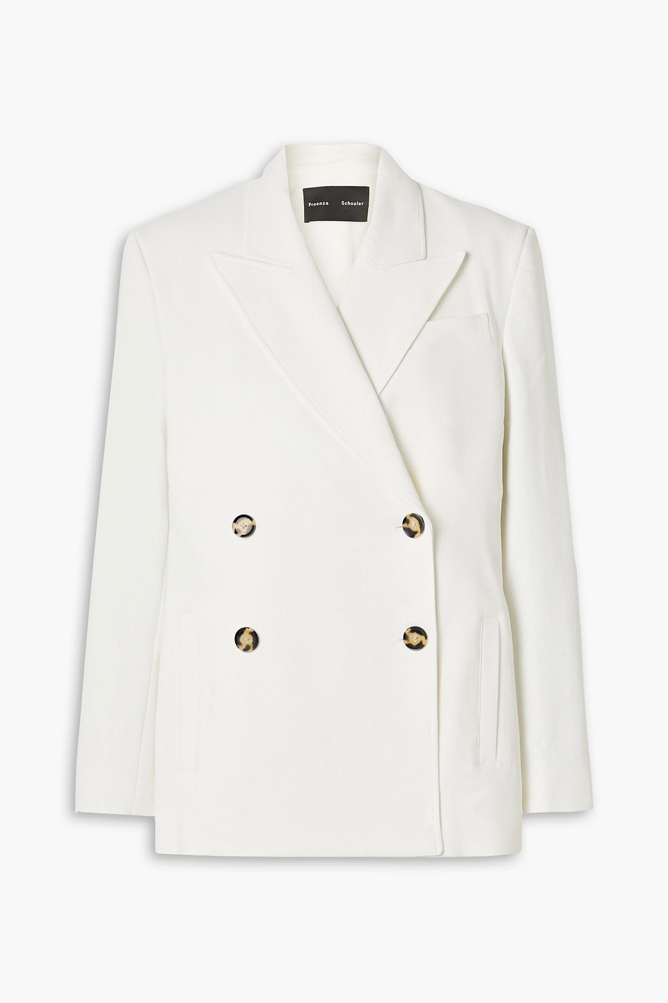 Double-breasted crepe blazer