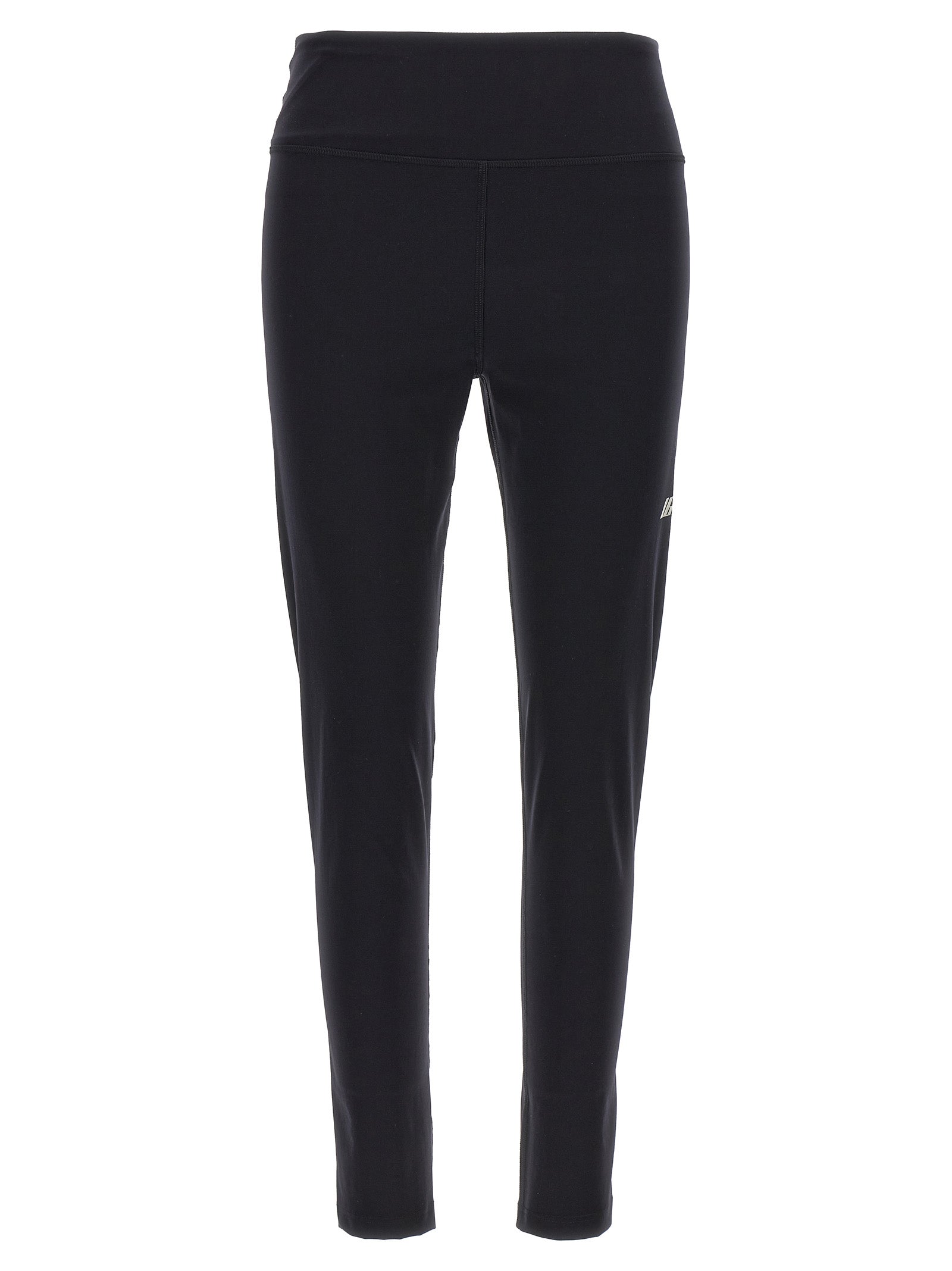 Reflective Logo Stretch Leggings — Black