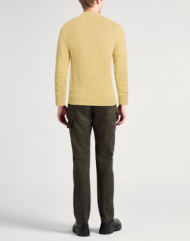 Man Sweater Pastel yellow Size 38 Linen, Nylon, Cotton