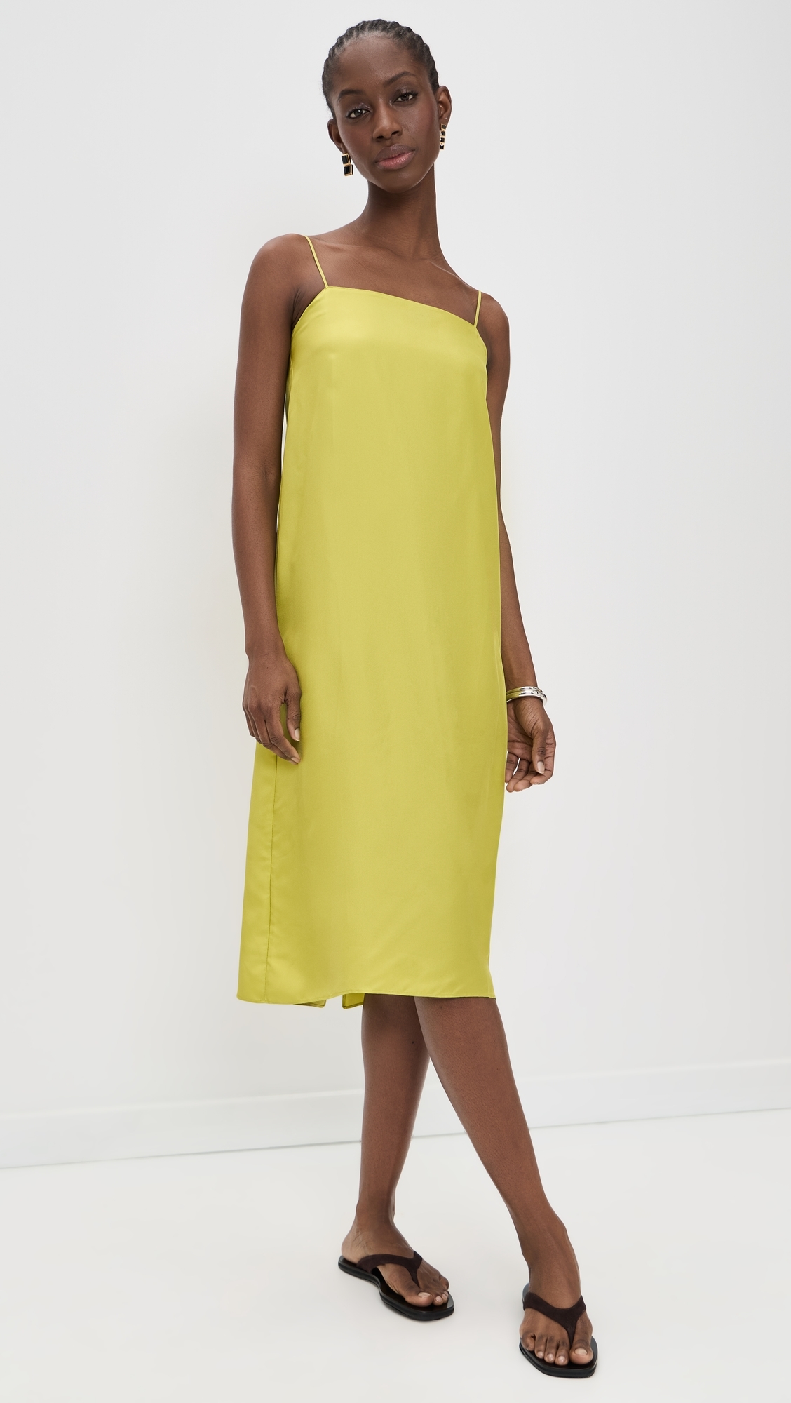 Everyday Silk Dress Chartreuse