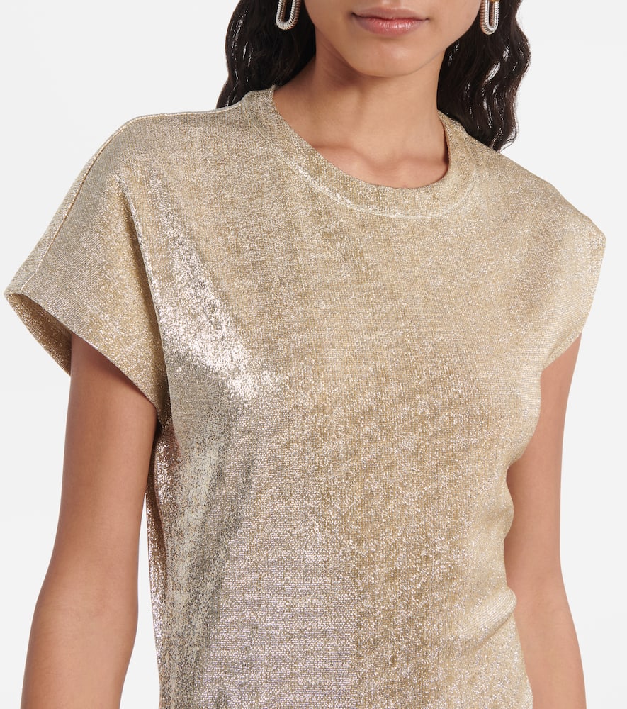 Rabanne Asymmetric draped midi dress