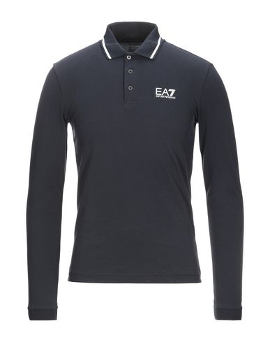 Man Polo shirt Midnight blue Size L Cotton, Elastane