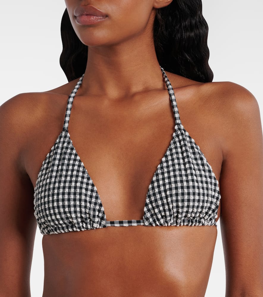 Hunza G Sabrina gingham seersucker bikini