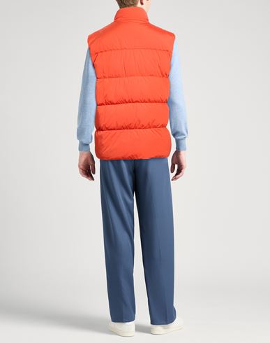 Man Vest Orange Size L Nylon, Elastane
