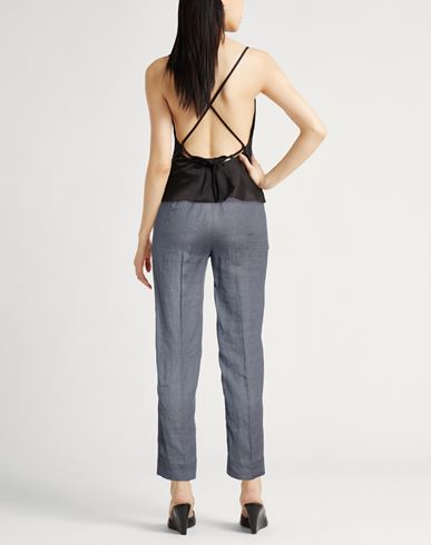 Woman Pants Light grey Size 4 Linen