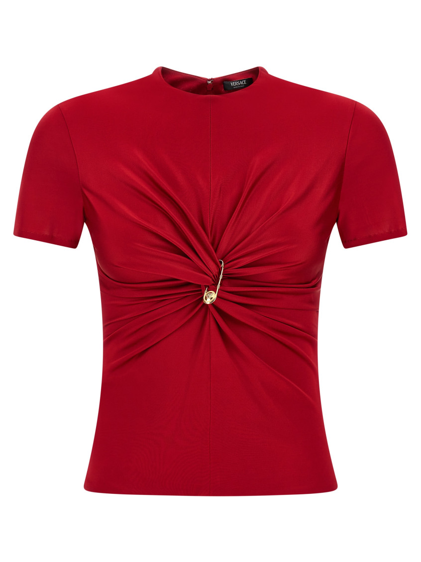 Medusa Red Viscose T-shirt
