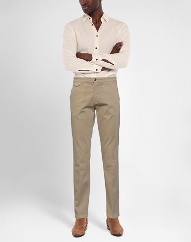 Man Pants Camel Size 40 Cotton, Elastane