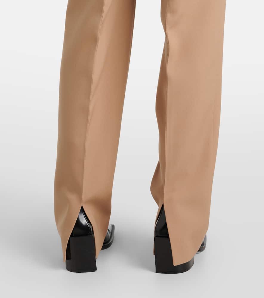 Wool slim pants