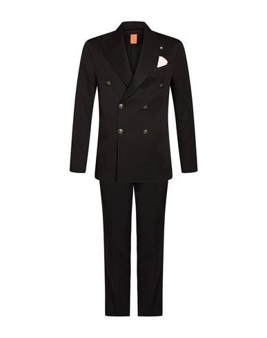 Man Suit Black Size 38 Polyester, Elastane