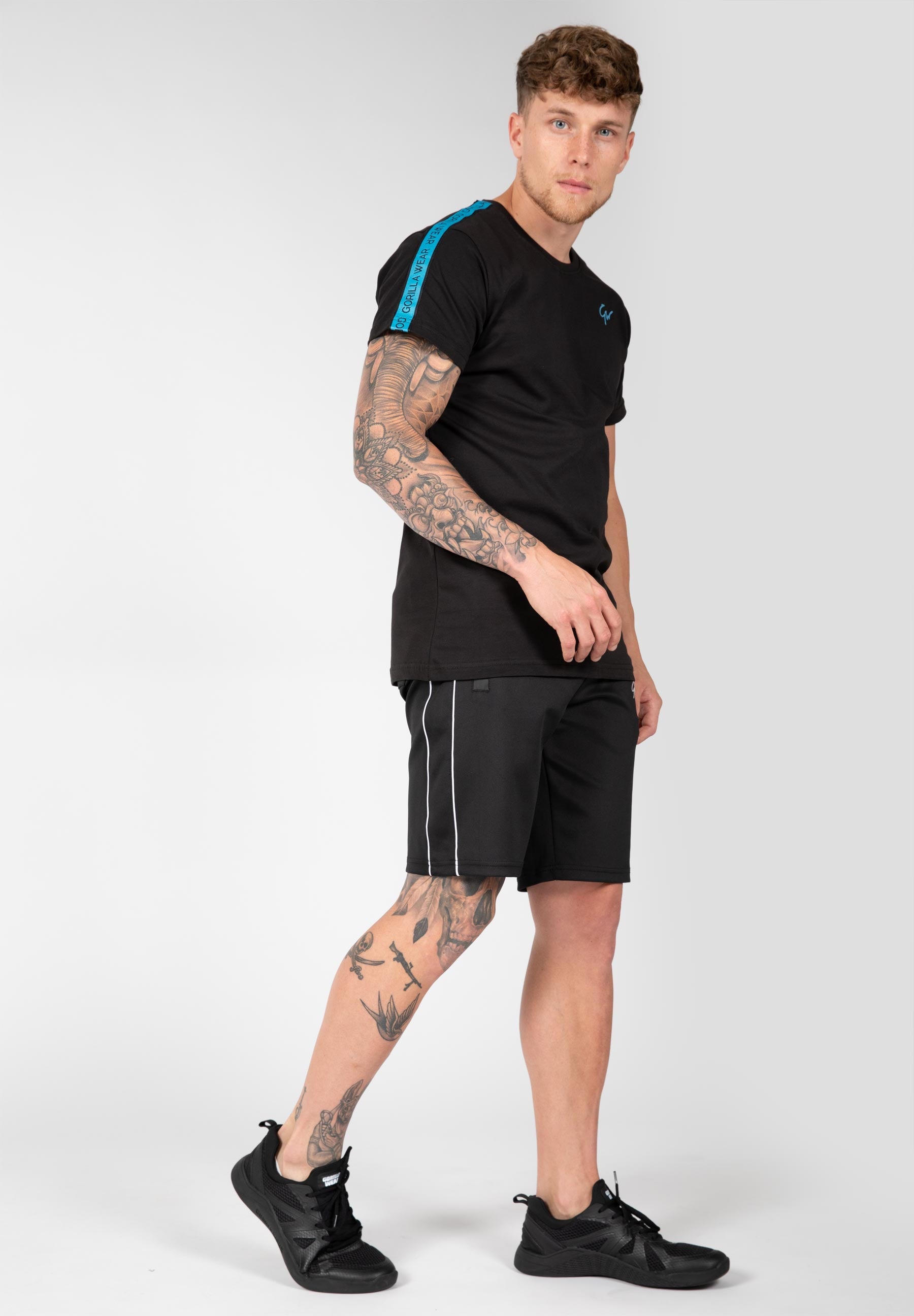 Chester T-shirt - Black/Blue