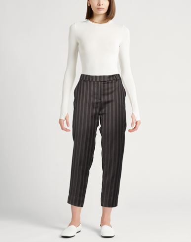 Peserico Woman Pants Dark brown Size 6 Virgin Wool