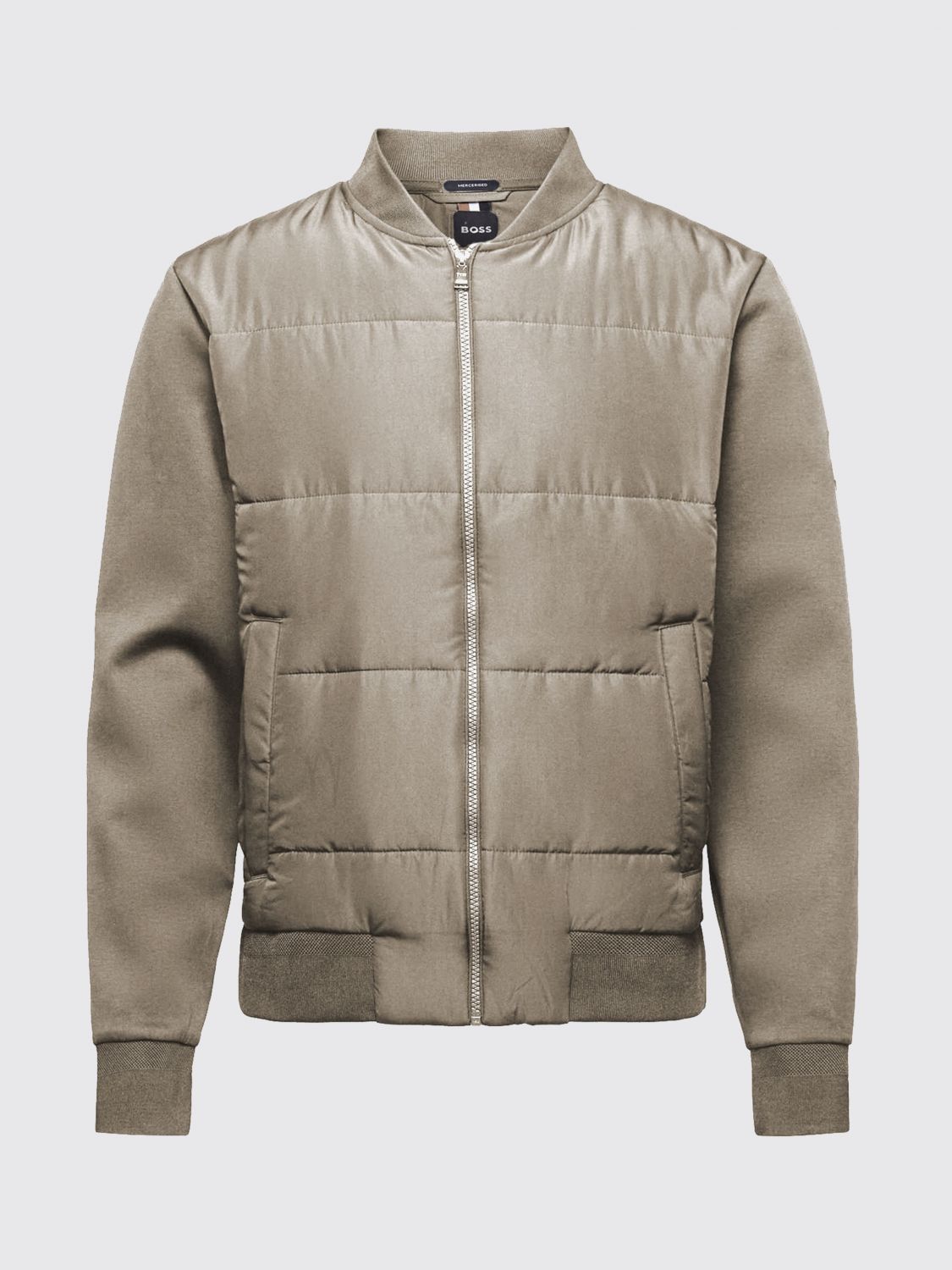 Logo-patch bomber jacket - Blue