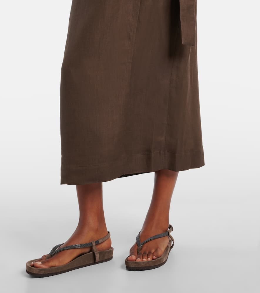 Twill wrap dress
