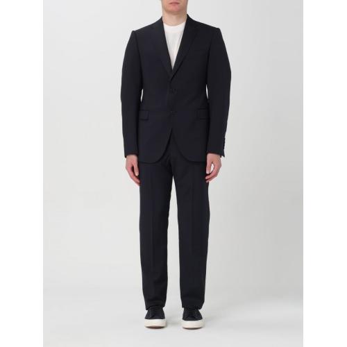Single-breasted virgin wool suit - Blue