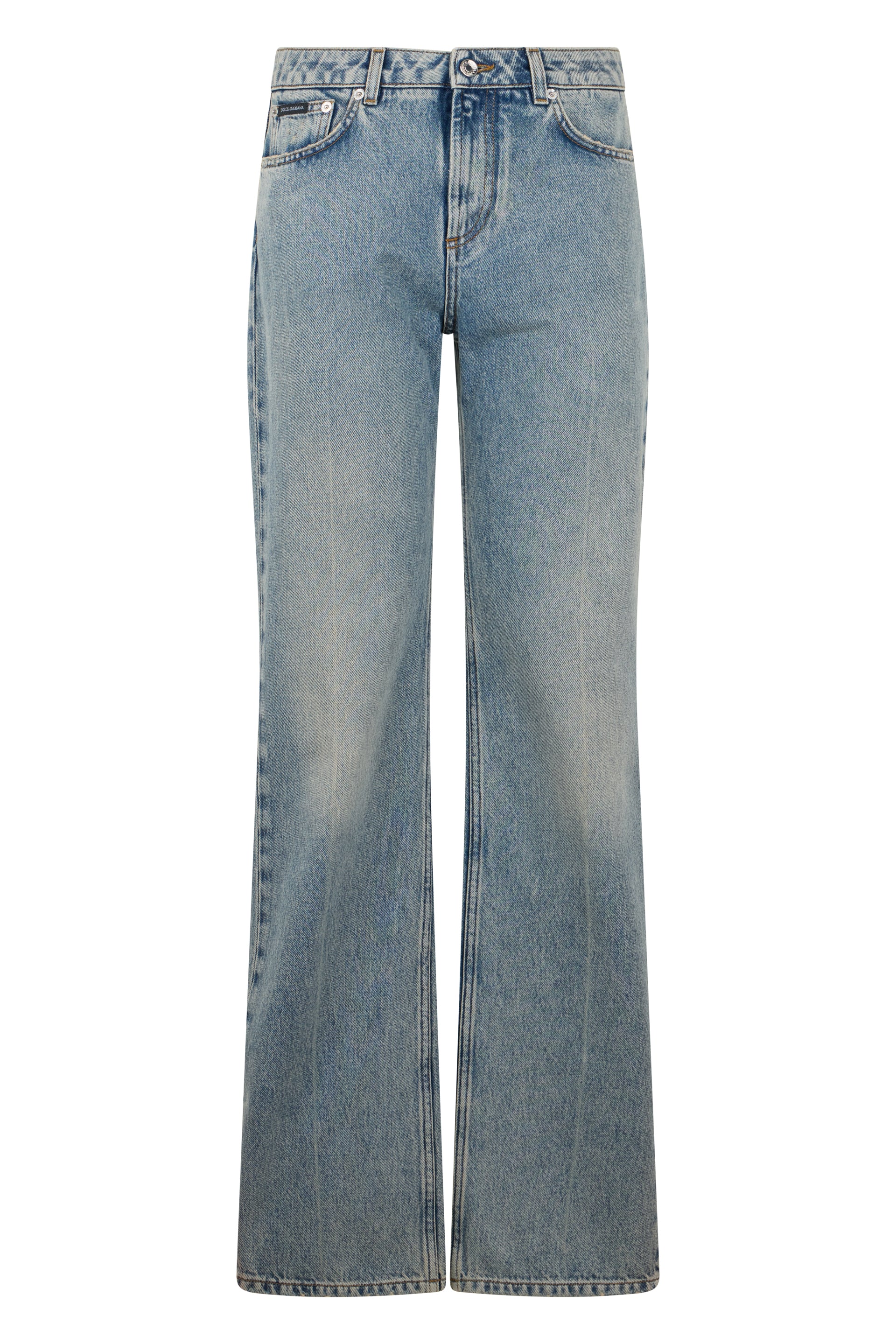 High-Waisted Flared Denim Jeans