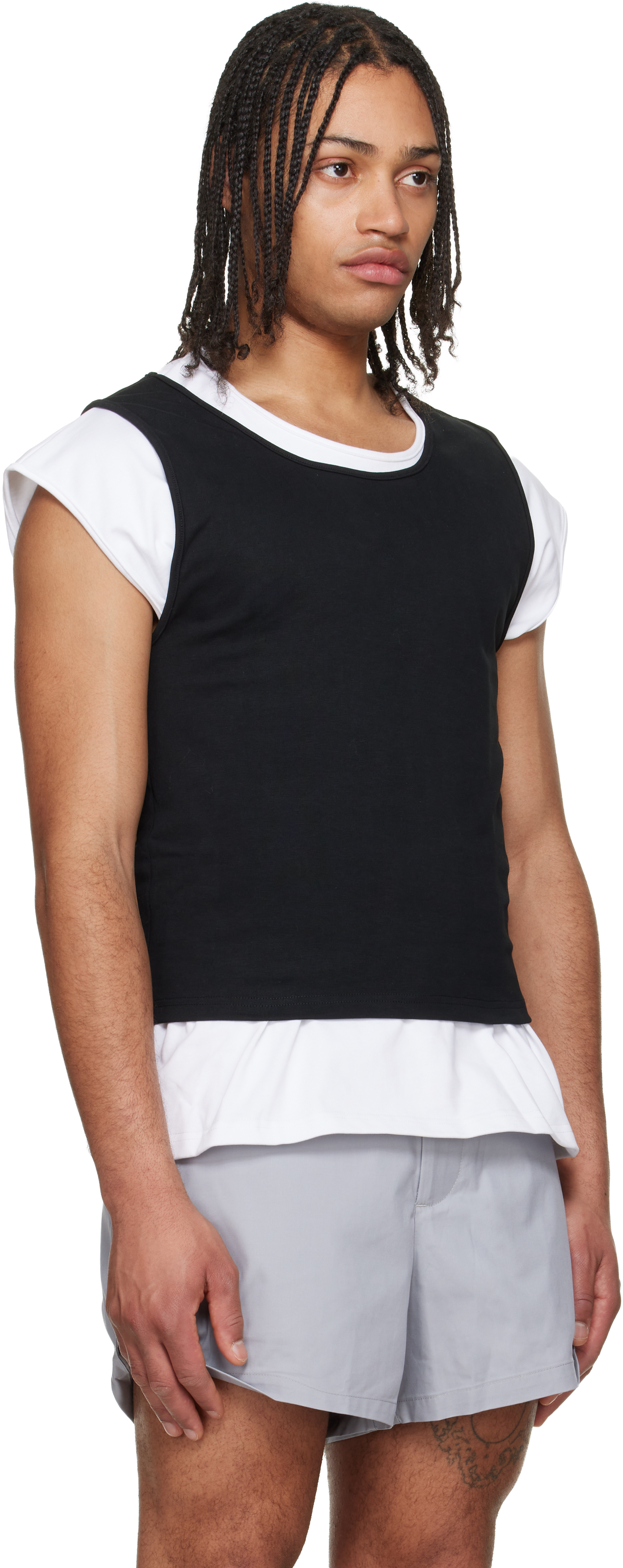 Black & White Tank-Layer T-shirt