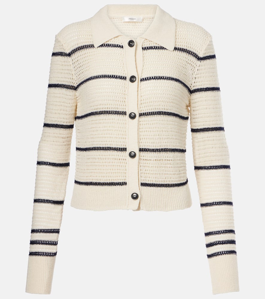 Frame The Shrunken cotton-blend cardigan