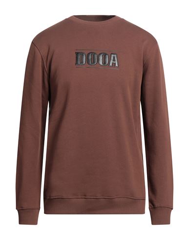 Man Sweatshirt Chocolate brown Size XL Cotton, Polyester