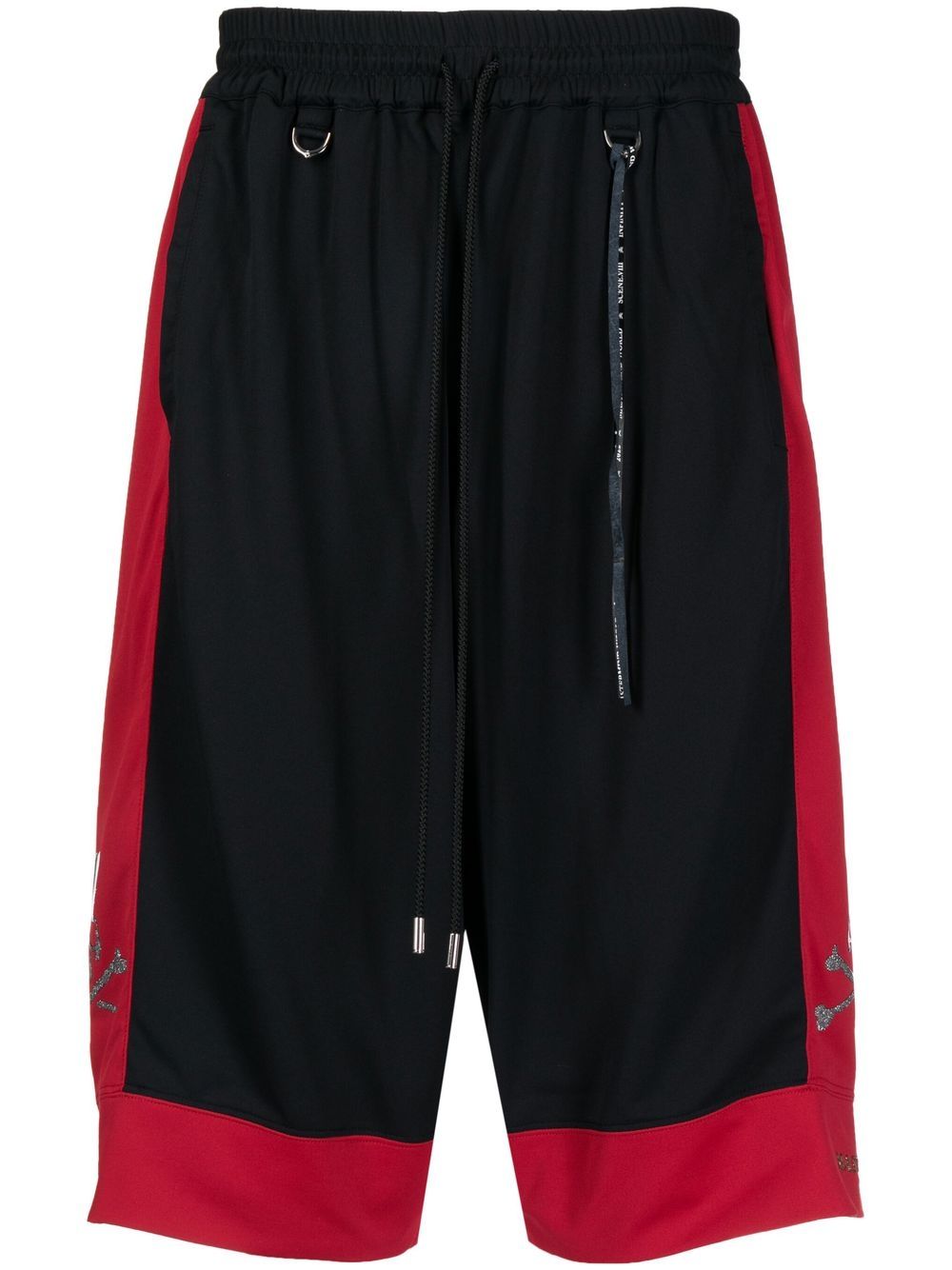 Contrast-trim logo shorts - Black