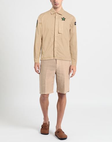Man Shirt Beige Size XL Cotton