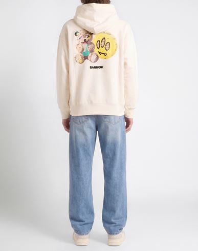 Man Sweatshirt Cream Size S Cotton