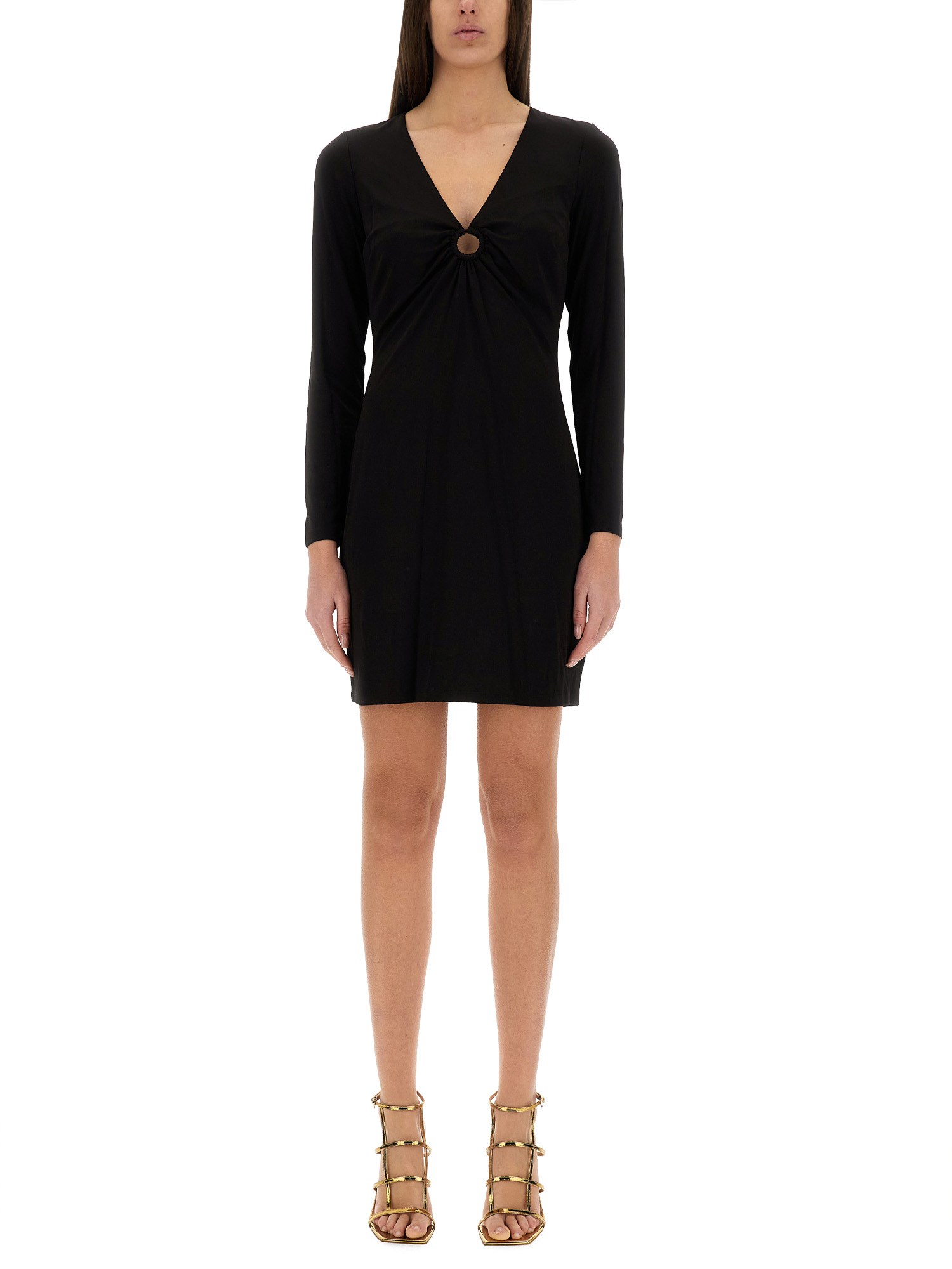 Jersey dress with drop opening