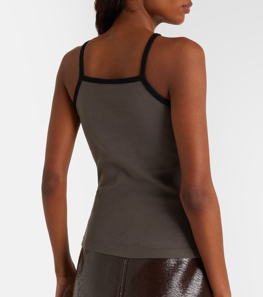 Courrèges Logo cotton tank top
