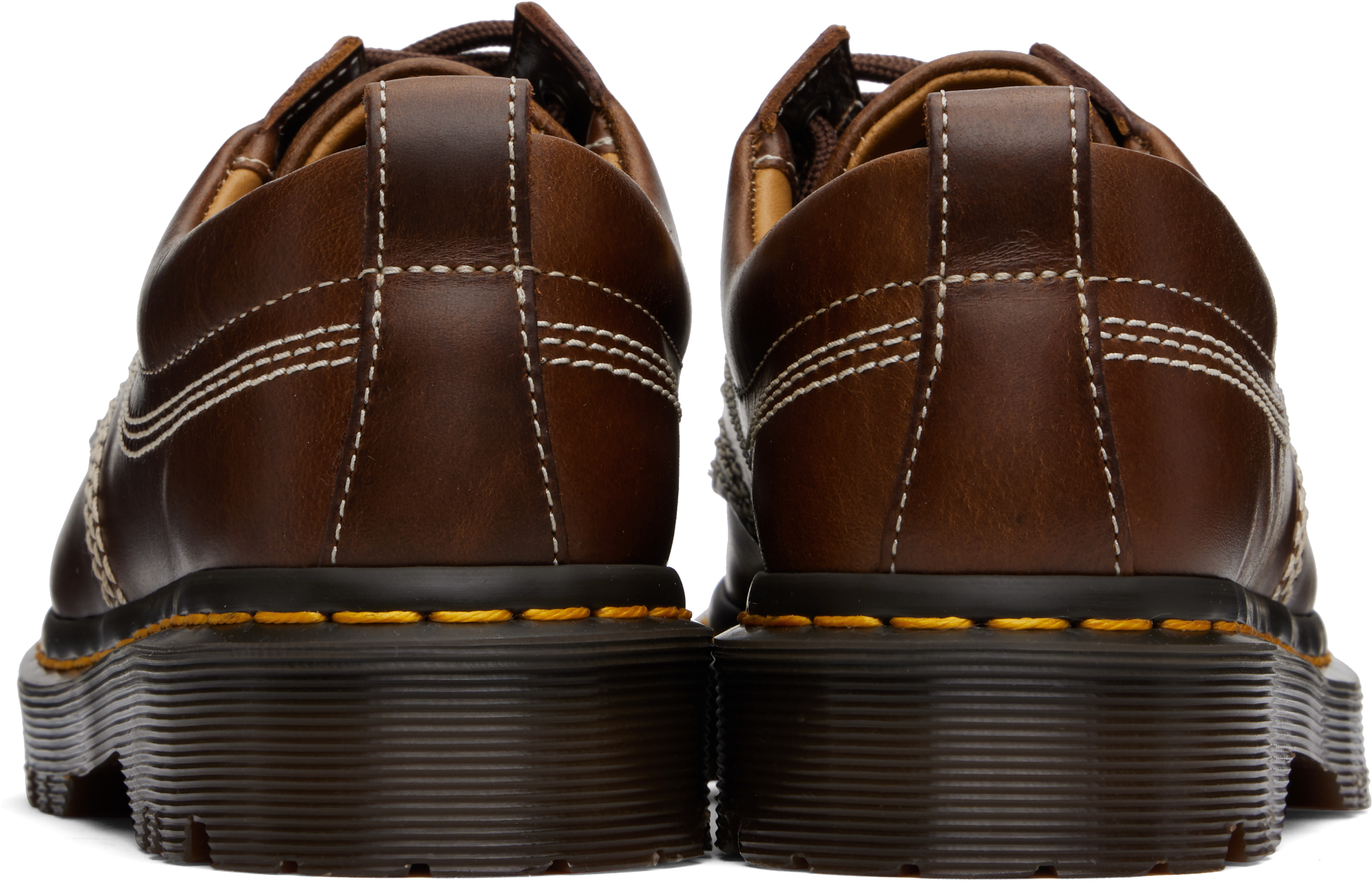 Dr. Martens Brown Lowell Leather Moc Toe Derbys