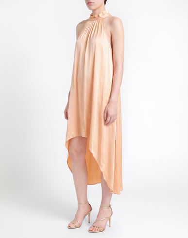 Woman Midi dress Apricot Size L Viscose