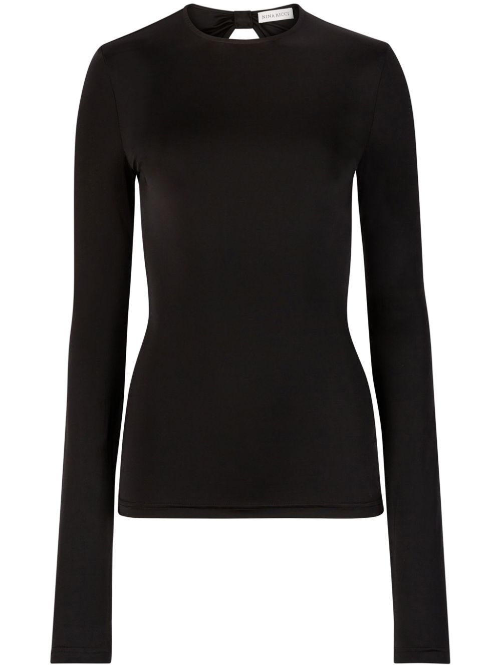 Round open back top - Black