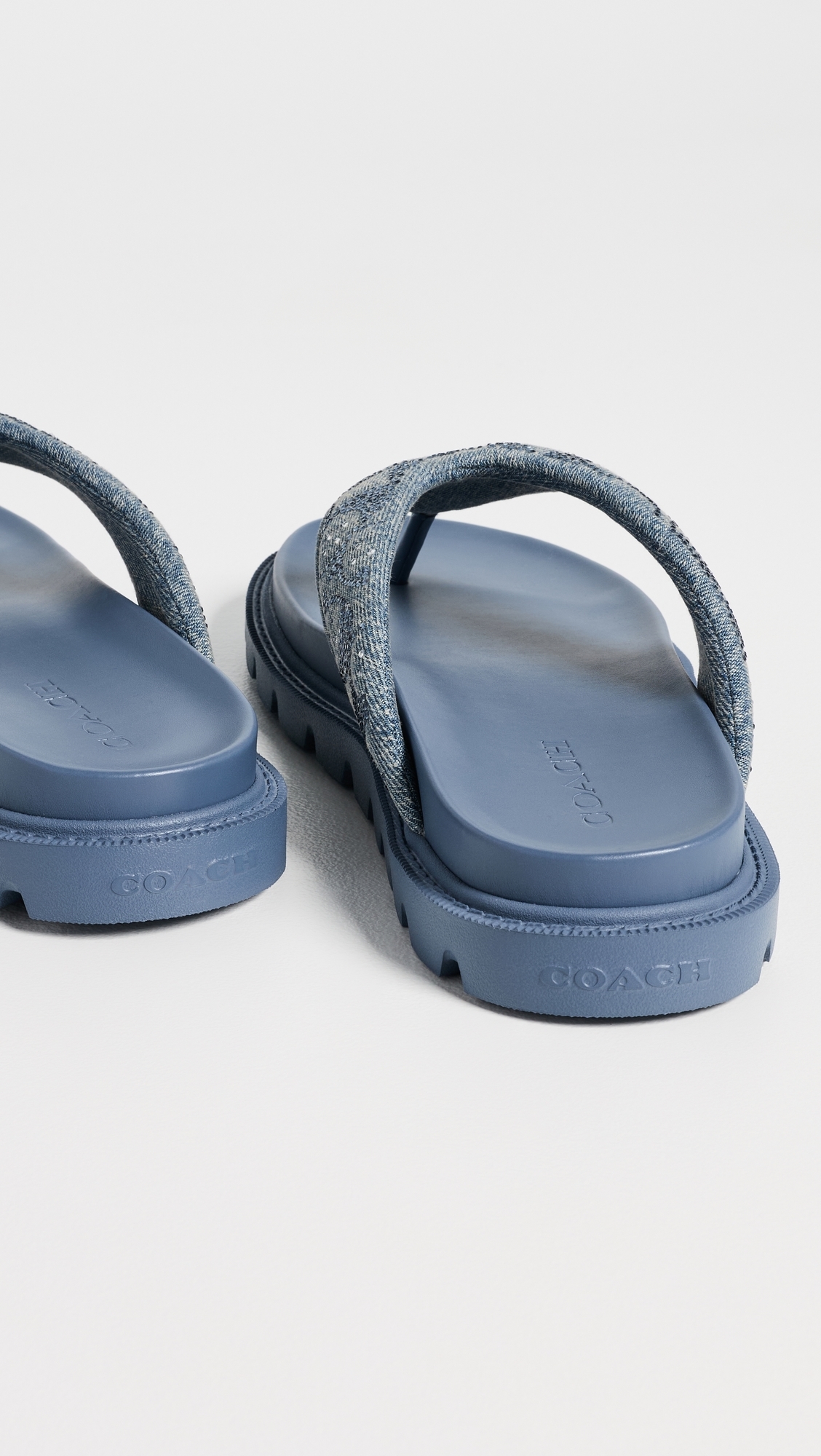 Brynn Thong Sandals Denim Crystals