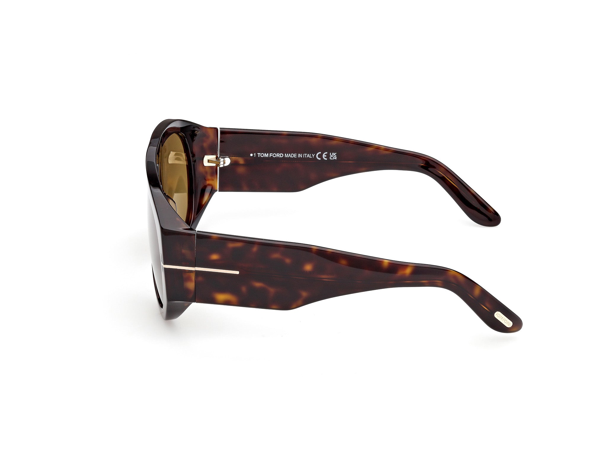 TOM FORD Man TOM FORD FT1044 BRONSON 52N Sunglasses Acetate Havana Green Pilot Norma