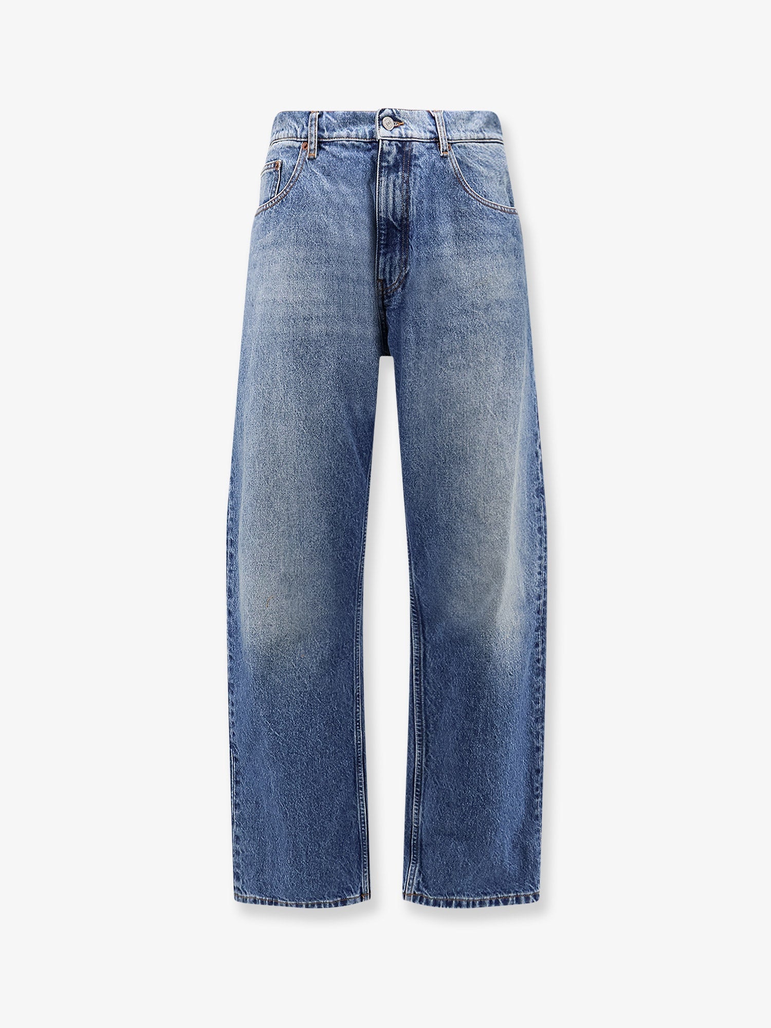 Five-Pocket Cotton Jeans — Blue