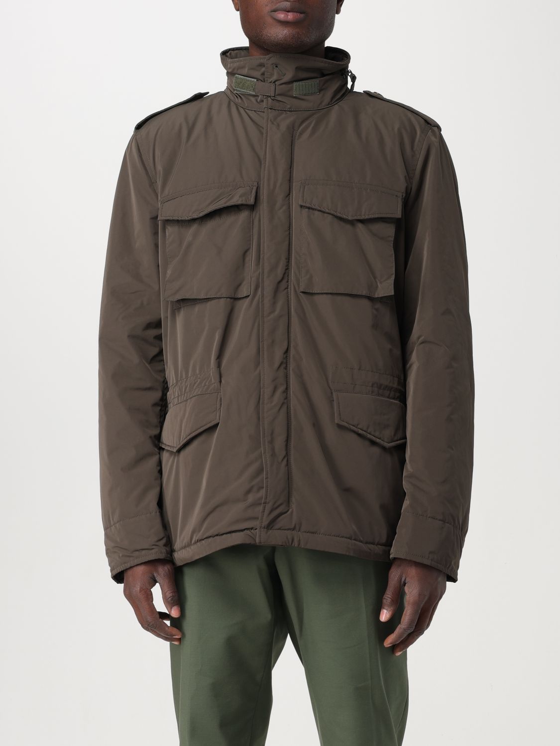 Coat Men color Green
