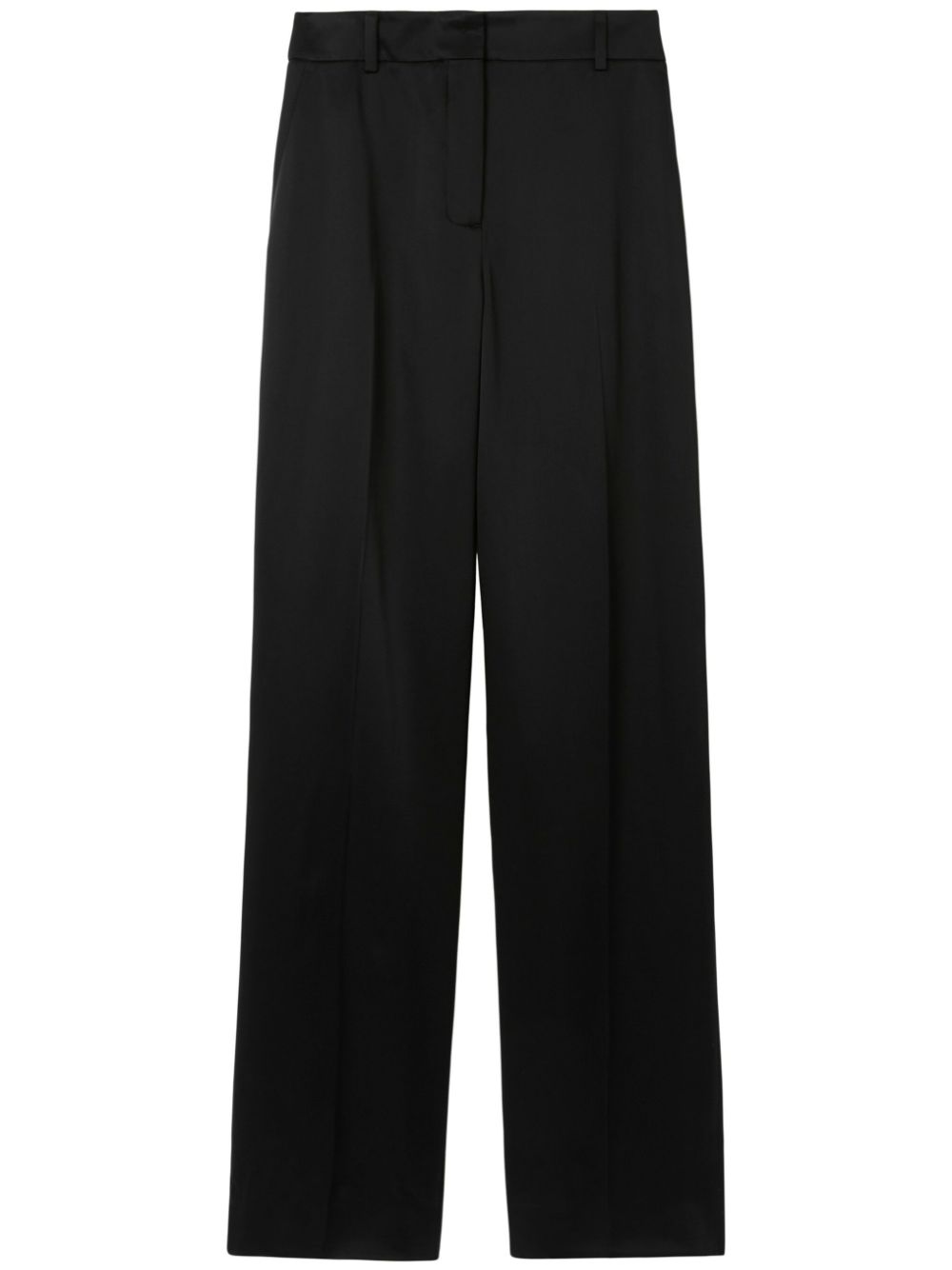 Pressed-crease flared trousers - Black