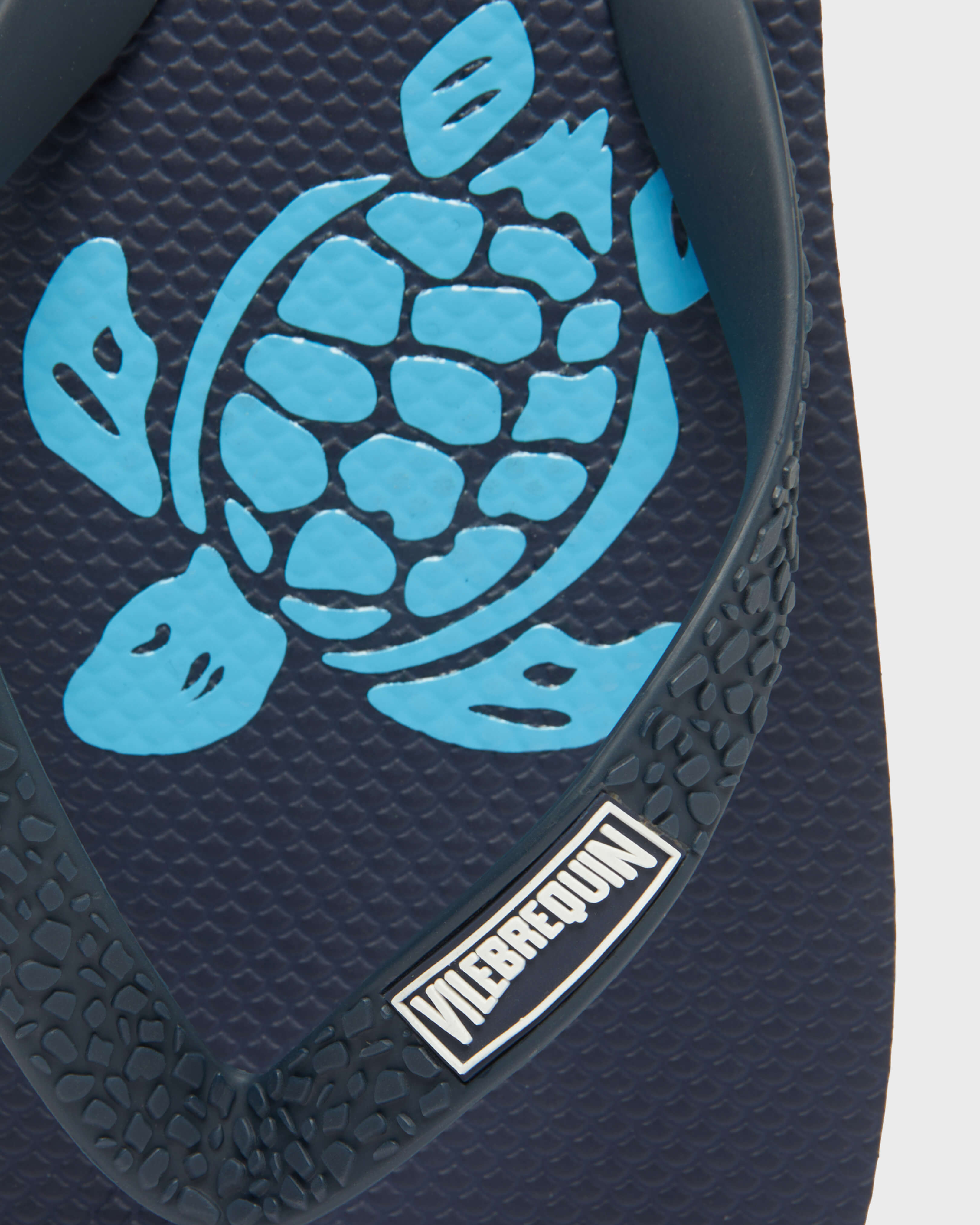 Men Beach Flip Flops Turtle - Cha - Copp - Blue