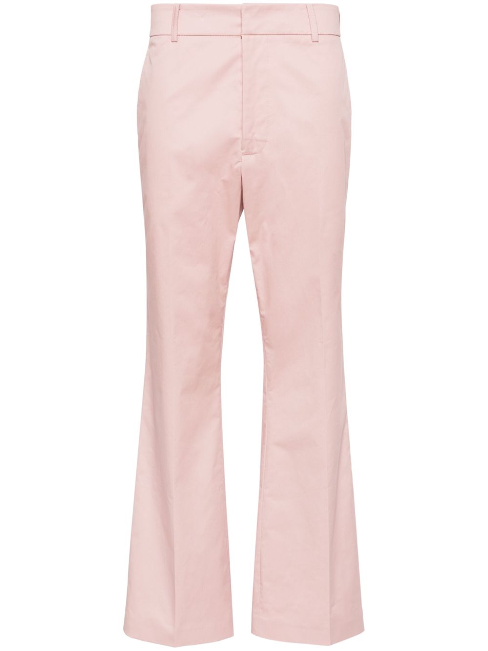 Mid-rise straight-leg trousers - Pink