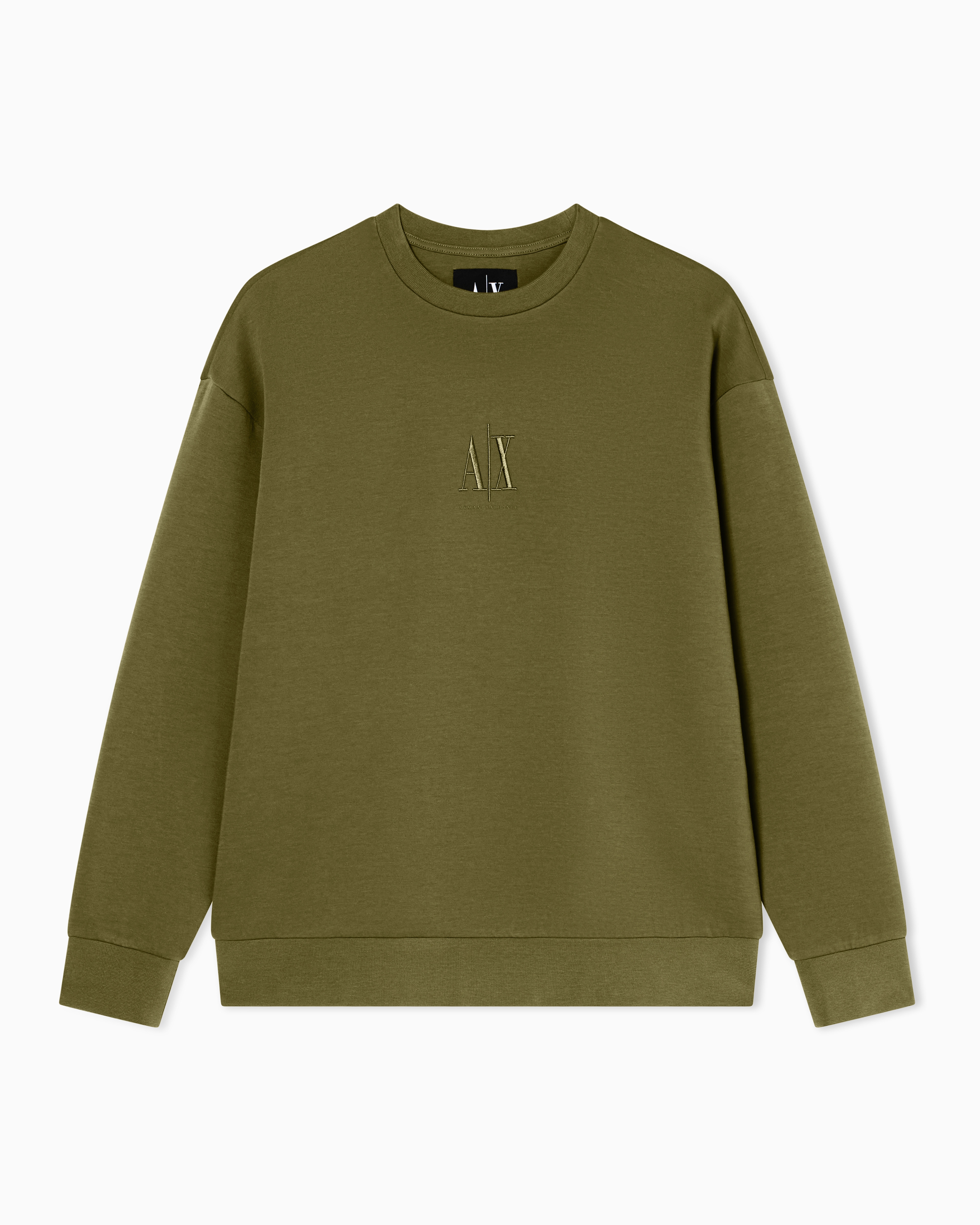 Bonded stretch sweatshirt with logo