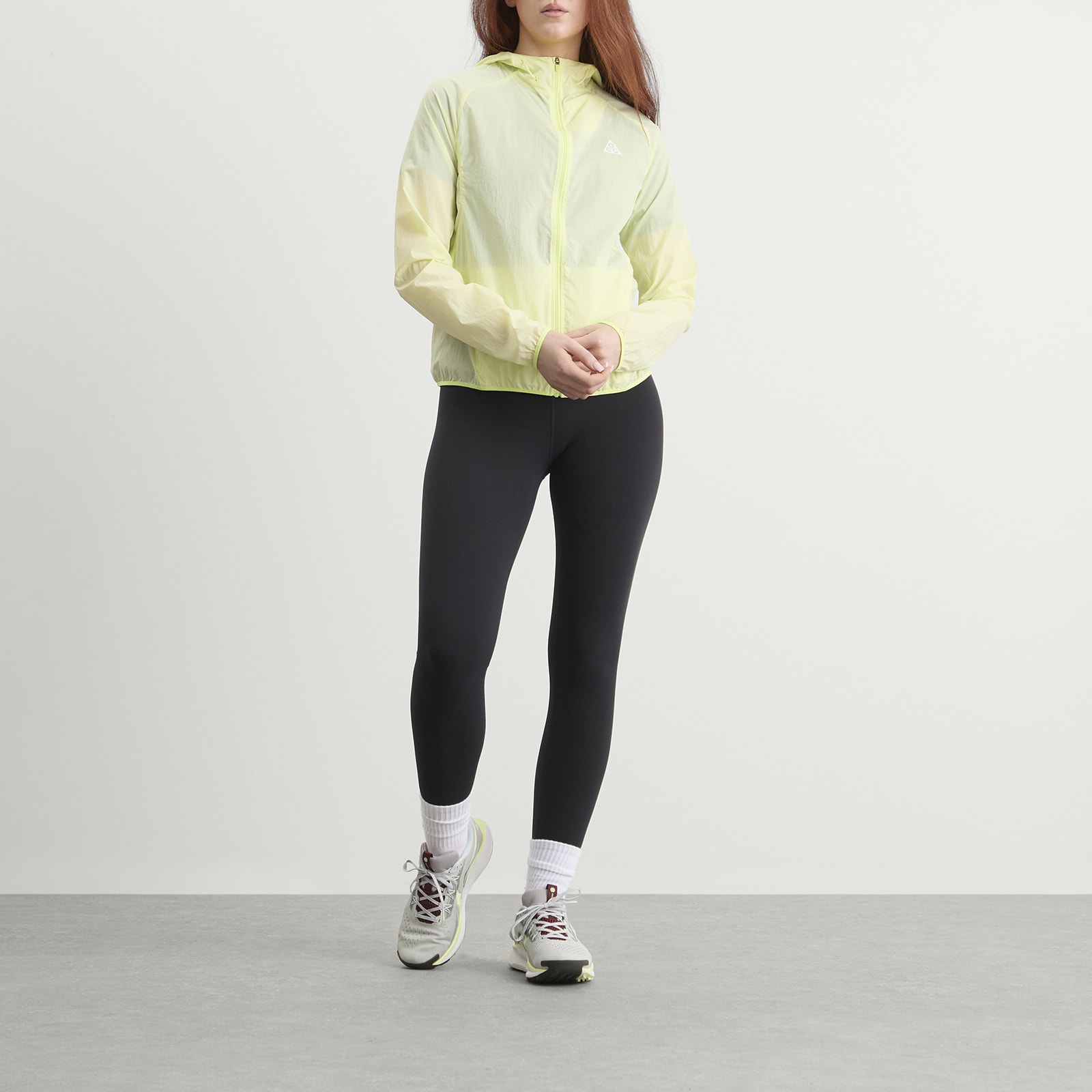 Women's ACG Trail Repel Jacket in Lt Lemon Twist/Peat Moss/Summit White