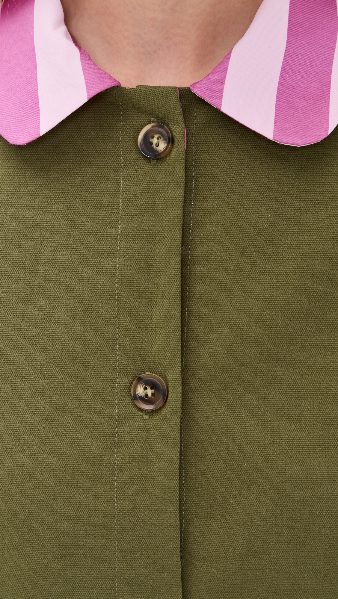 Dalston Jacket Green/Rose Stripe