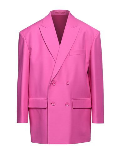 Man Blazer Fuchsia Size 36 Wool, Silk
